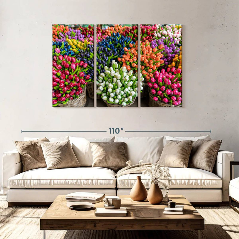 Harnek Tulip Baskets, 48" H x 74" W