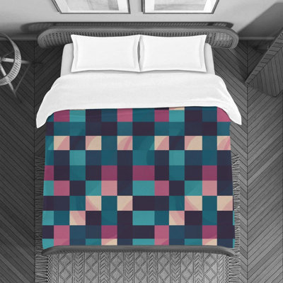 Polyester Checkered Duvet Cover