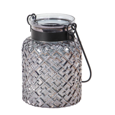 9'' H Glass Tabletop Candle Lantern