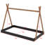 Un lit de plancher conçu comme une tente, avec une structure triangulaire.-520859692-520859695
