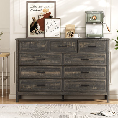 Commode 9 tiroirs de style rustique Farmhouse