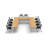 10 Person Training Meeting Seminar Tables with Modesty Panels and 10 Chairs Complete Set