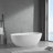 Modern Noir 65″ Luxury Freestanding Solid Surface Soaking Tub, cUPC Certified, Sculptural Ergonomic Design-78477479