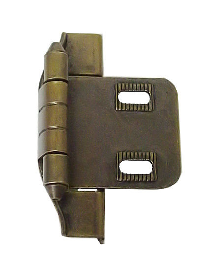 Single 3/8" Overlay Partial Wrap Self Closing Hinge Antique Brass HAM-LP79880-BT
