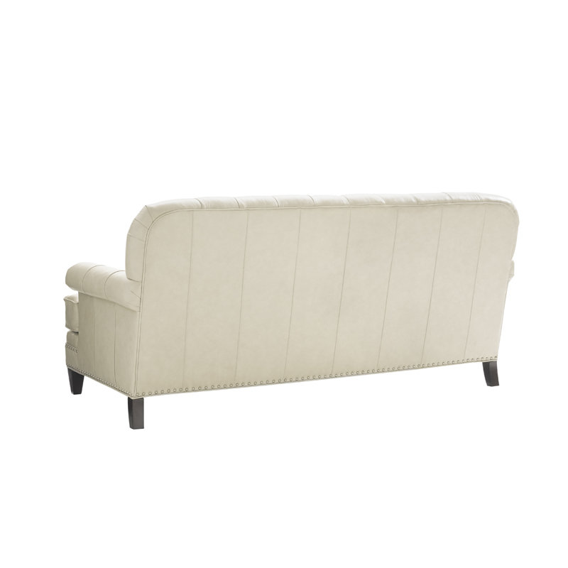 Oyster Bay Hillstead Leather Settee, Brown