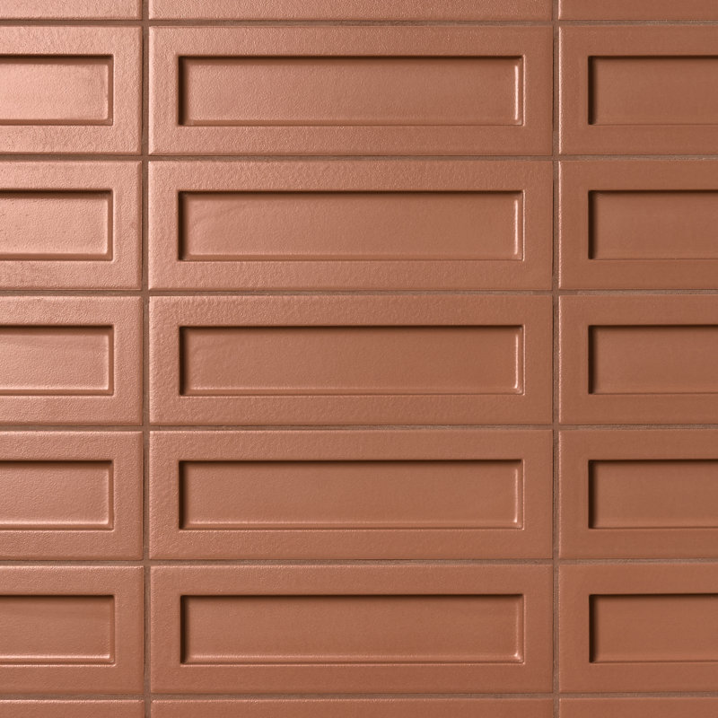 Arlo 3X11 3D Matte Ceramic Wall Tile, Terracotta