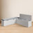 L-shape Storage Bench With Cushioned Seating, For Dining Room, Kitchen, Entryway-1329092087