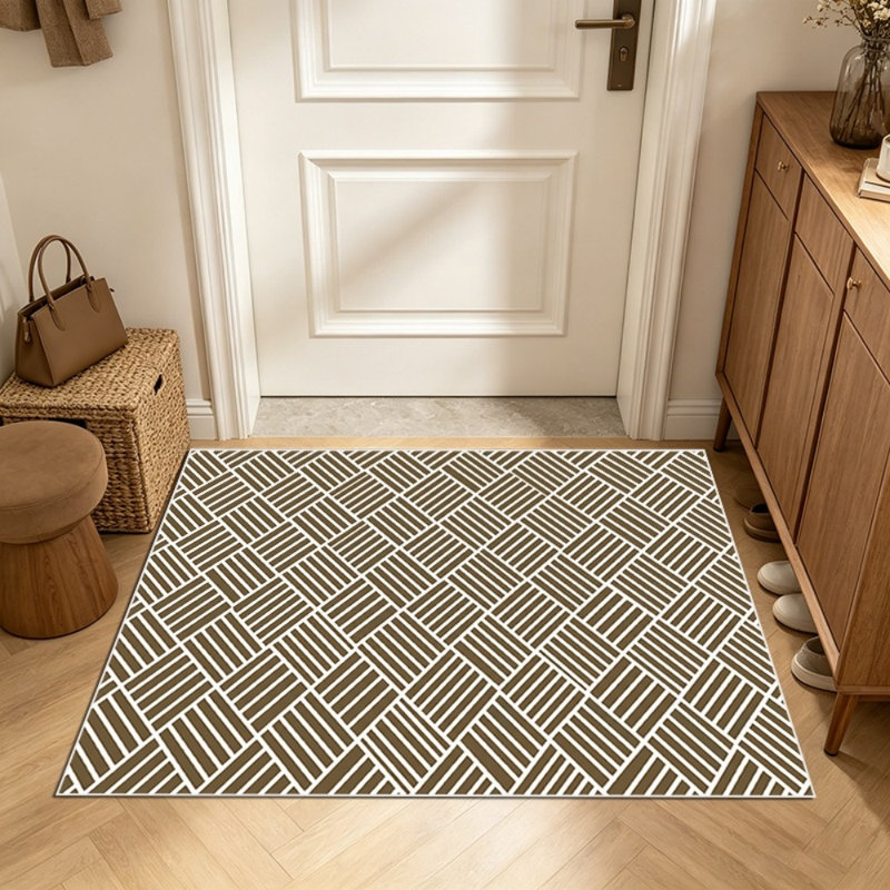 Modern geometric style carpet, washable carpet, suitable for living room, bedroom, kitchen and entrance, soft low-pile floor mat, minimalist abstract design