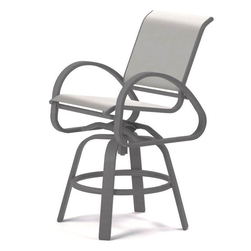 Tabouret de bar Holna, Désert texturé, Blanc 6D Sunbrella®