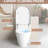 Intelligent Bidet Toilet With Auto Open Seat, Siphonic Jet For Waste Removal, Warm Air Drying And Led Display, White Ceramic Smart Integrated Bidet, Hands - Open/Close Function, Flushing, Water-128882770
