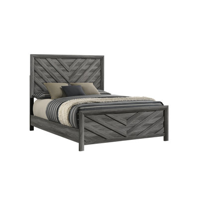Elegant Gray Twin Bed In Wood, Adding A Touch Of Glamour To Bedroom Sophisticated Gray, Enhancing Ambiance