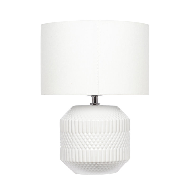 Bequette 38 cm Ceramic Table Lamp, White