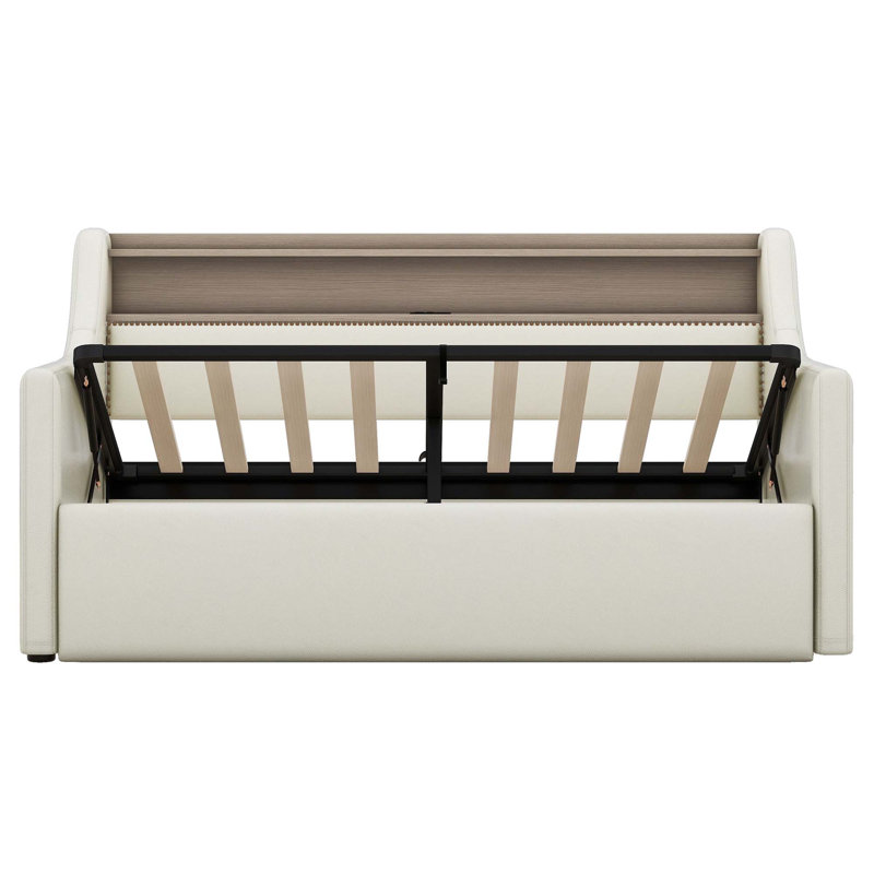 Desja Upholstered Daybed, Beige