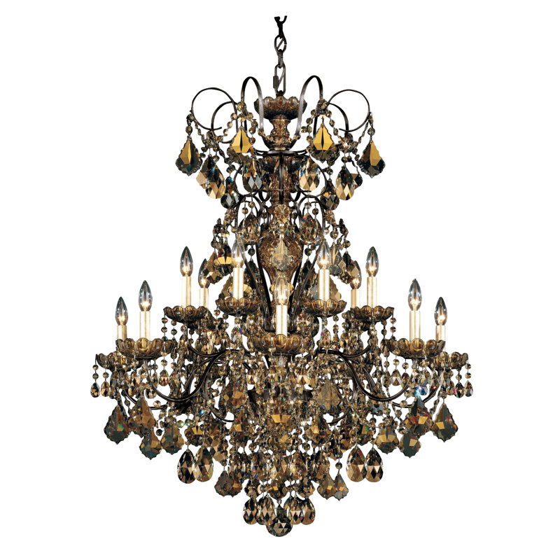 New Orleans 14 - Light Chandelier, French Gold, Strass Clear