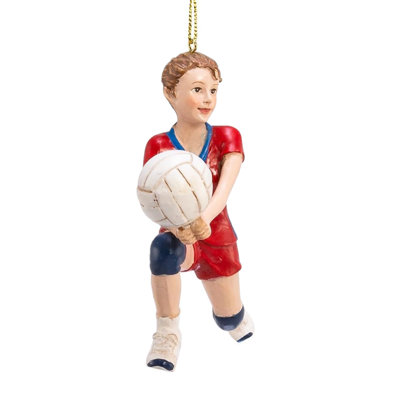Kurt Adler Resin Ornament for Christmas Tree, Volleyball Girl