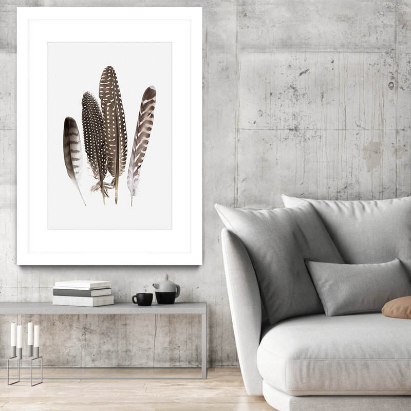 « plumes ii »-cadre photo imprimé sur papier