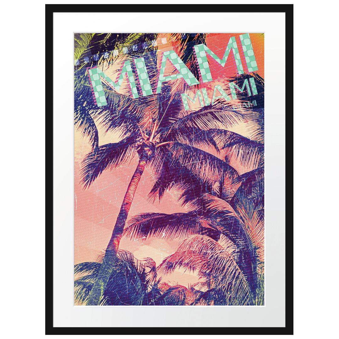 Gerahmtes Poster Miami