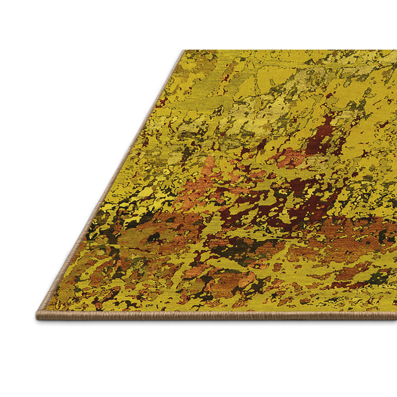 Tapis jaunes modernes Mid-Century 2618