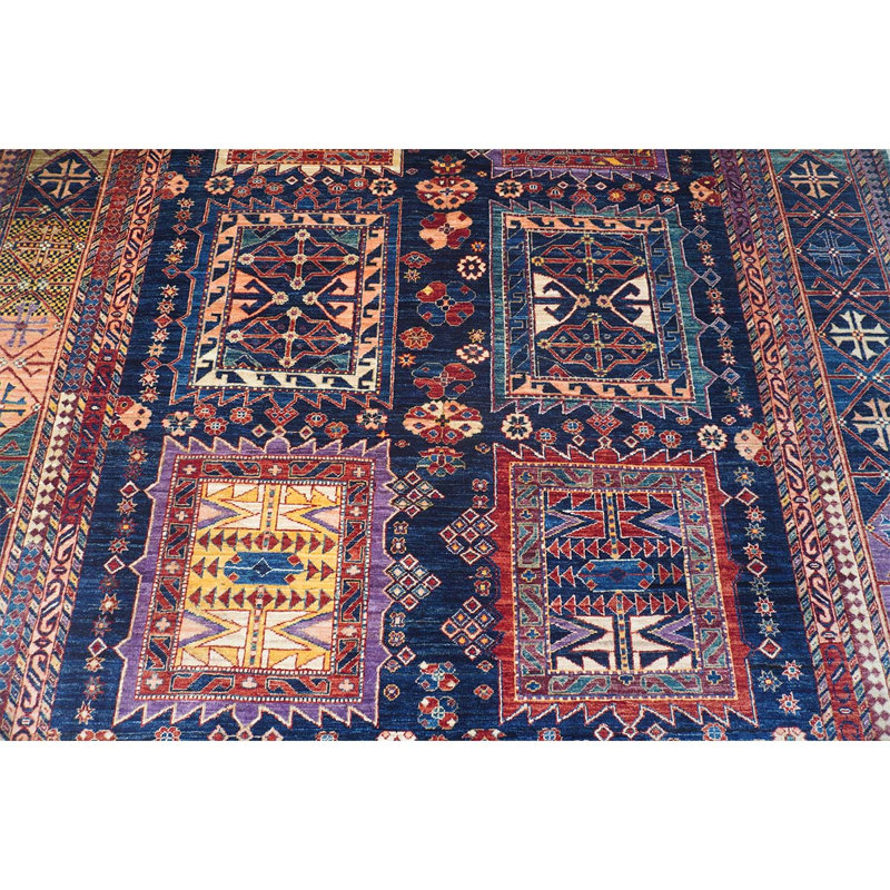 Hand Knotted Wool Geometric Area Rug