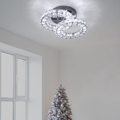 Lechia Crystal LED Semi Flush Mount