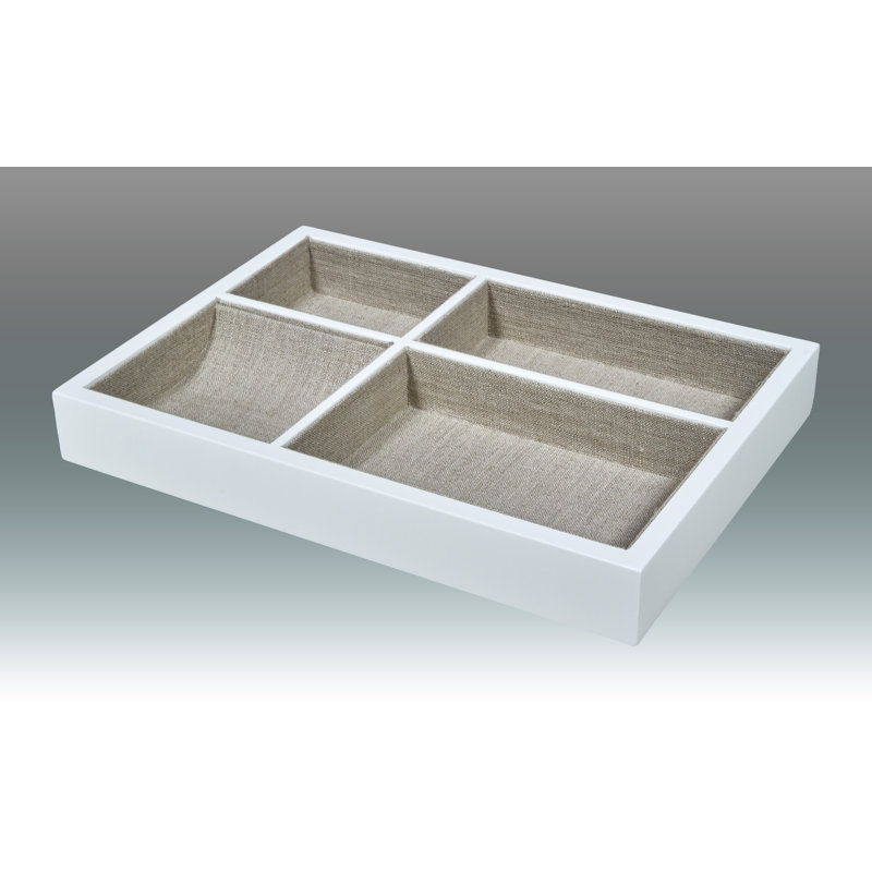 Fecteau Solid Wood Tray, White