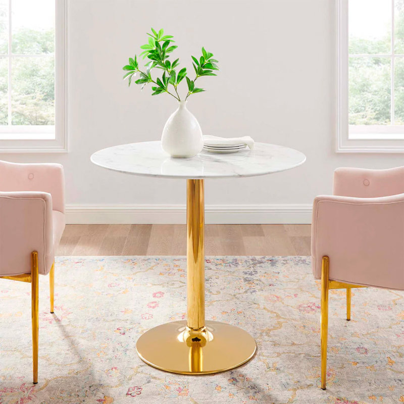 Kruise Round Metal Base Dining Table