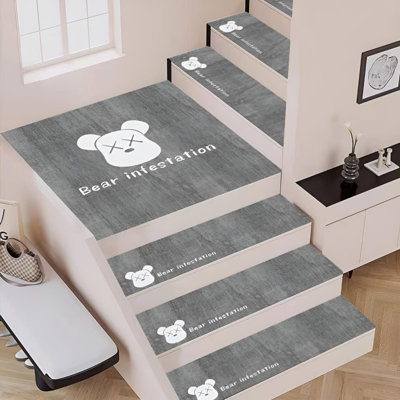 Protecteurs d'escalier inspirés d'une caricature avec confort antidérapant