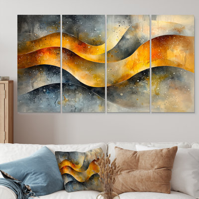 «Structured Waves Chaos In otion II», art mural Waves, toile d'art moderne