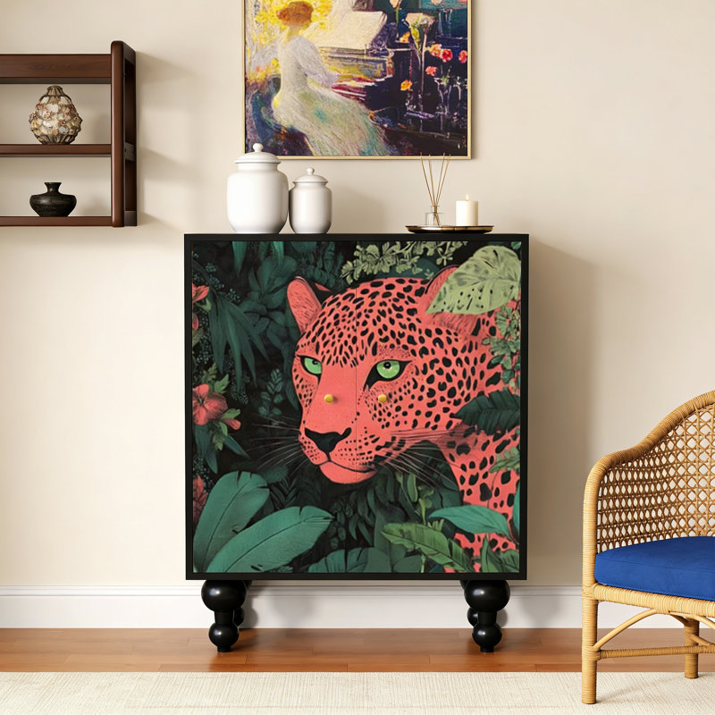 Simran Modern Solid Wood Entryway Cabinet