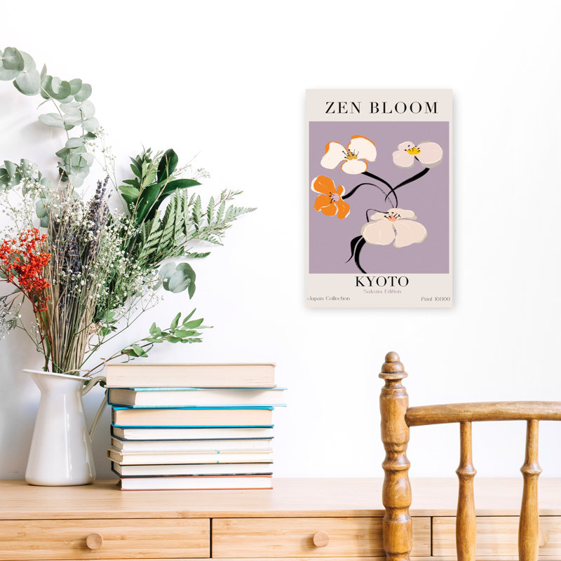 Contemporary Art Contemporary Elegant Minimalist Nature Flower Wall Art by Treechild - Wrapped Canvas Print