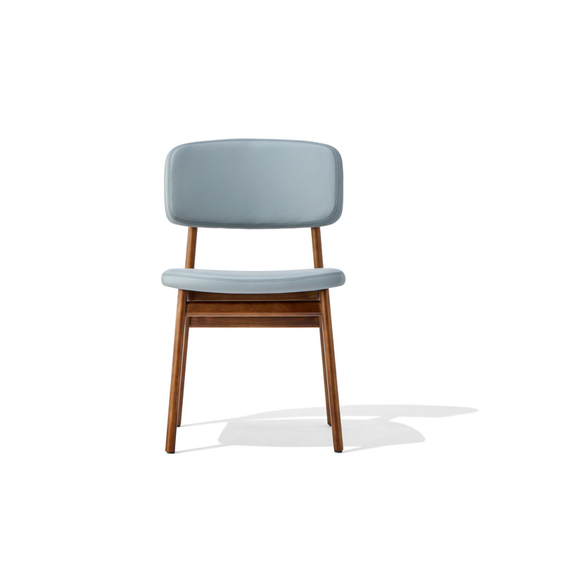 Chaise rembourrée en bois de frêne Paros, Gris