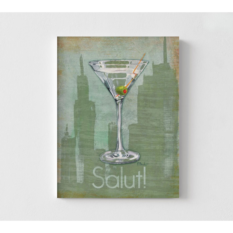 «Big City Cocktail III» par Paul Brent, reproduction d'art encadrée, art mural Paul Brent, impression d'art Martini