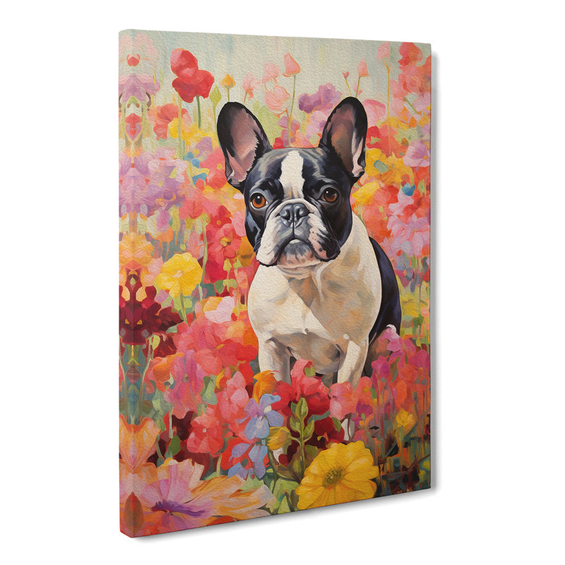 French Bulldog Impressionism - Print, 50cm H x 35cm W x 3cm D