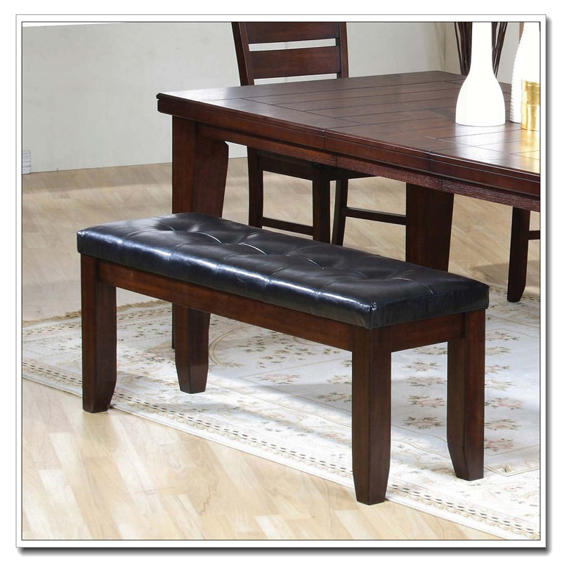 Banc de salle à manger cerise 1pc rembourré siège en polyuréthane