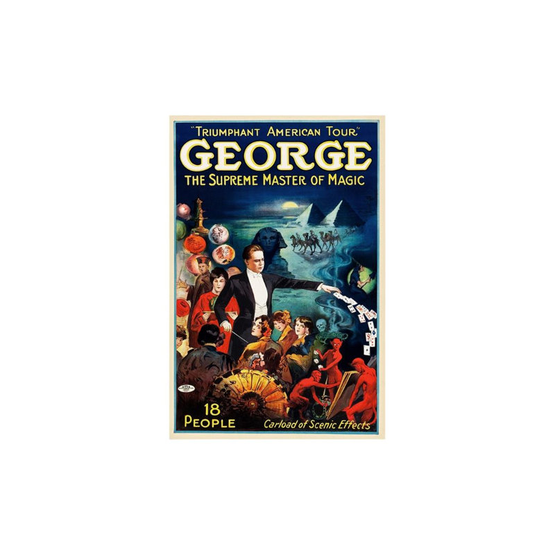 «George the Supreme», reproduction d'art rétro sans cadre, H 12 po x l 9 po x P 0,1 po