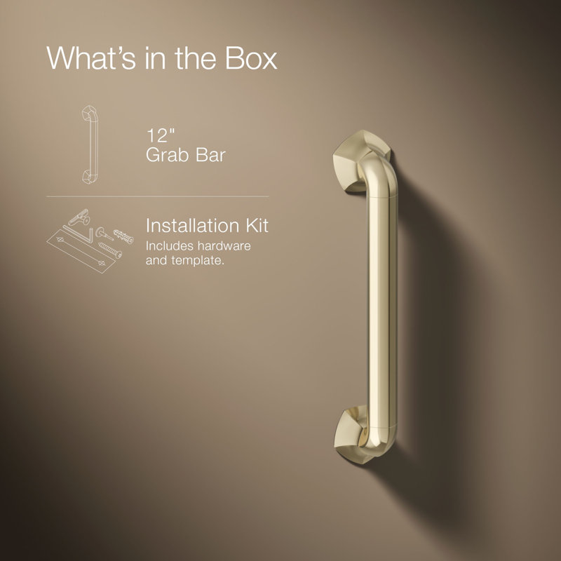 Occasion Grab Bar, 12", Vibrant French Gold
