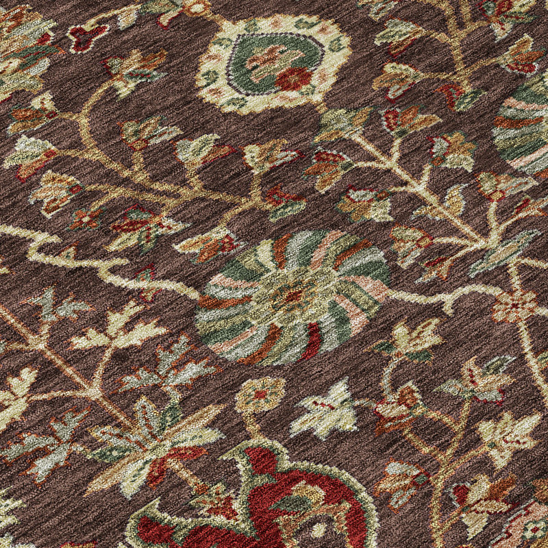 Red Synthetic Washable Rectangular 3' x 5' Area Rug