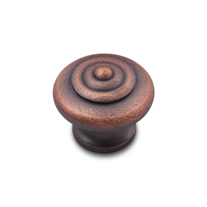 CK Series 1" Diameter Mushroom Knob, Distressed Copper