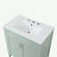 Meuble-lavabo 30 po avec lavabo, armoire de salle de bain multifonctionnelle avec portes et tiroirs, structure solide et panneau de fibres à densité moyenne, vert
