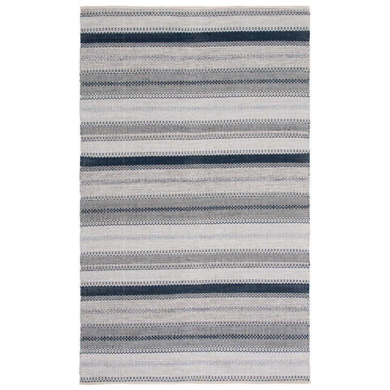 Montauk Flat Weave Cotton Striped Rug, Rectangle 3' x 5'