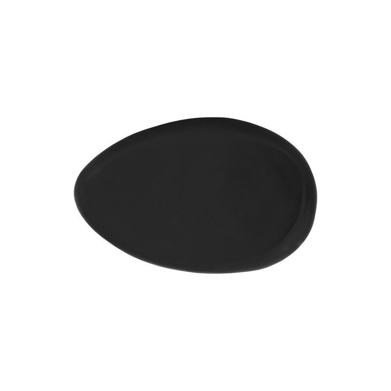 River Stone Coffee Table Gel Coat Black, 14" H x 42" L x 26" W, Gel Coat Black