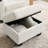 Comfortable Recliners With Adjustable Backrest And Storage Ottoman, Beige