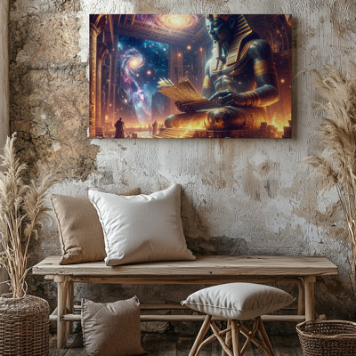 Celestial Temple Of Wisdom Canvascosmic Egyptian Deity Wall Art Canvas