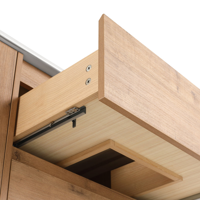 Boisvert 30-Inch Wall Mount Vanity, Oak