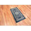 Petit tapis chinois antique à motif de grenades sur fond bleu