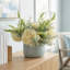 Spring Centerpiece with Hydrangeas, Eucalyptus and Heather