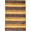 Tapis de zone en laine 3 pi 11 po x 5 pi 9 po main one-of-kind noué la brown Nash