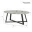 Ensemble de tables basses 3 pièces Modern Harmony avec plateau en panneau de fibres à densité moyenne et pieds en bois d'hévéa massif, parfait pour les espaces de vie contemporains-1341199085