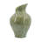 D7.9x11.8" Sage Green Sculptural Ceramic Vase
