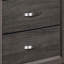 Style contemporain, finition grise, table de chevet 1 pièce, tiroirs en queue d'aronde, mobilier de chambre unique